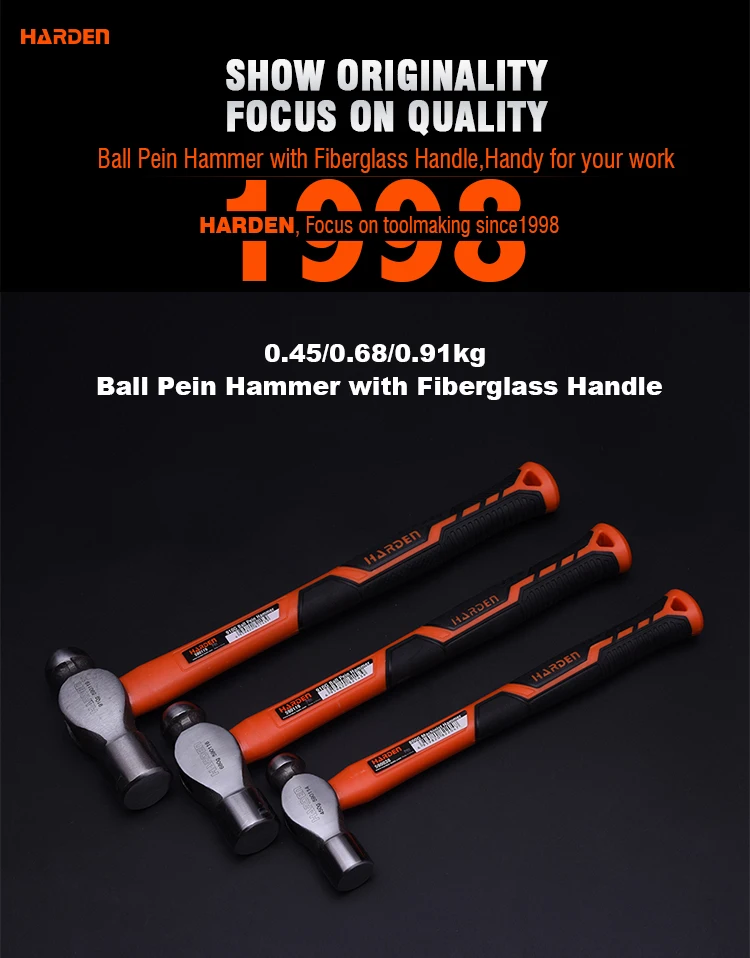 Auto Repairing Professional 910g Ball Peen Hammer With F/G Handle