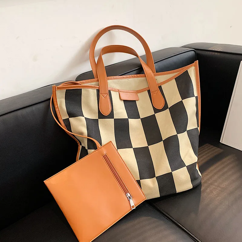 

2021 New Canvas Bag Large Capacity Mother Bag Fashion Designer Portable Shoulder Tote Bag