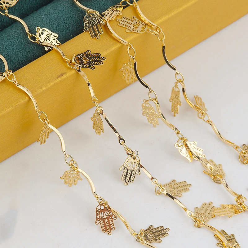 

jewelry making gold chain gold filled chain palm charm decorative jewelry chain