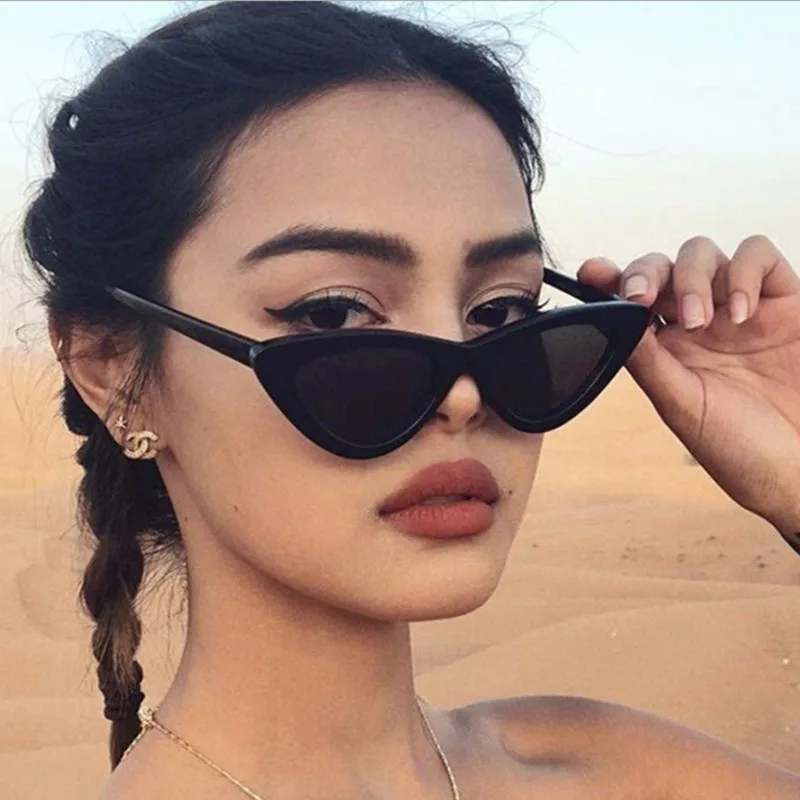 

Ram Eyewear New vintage personality triangle cat's eye European and American trend ladies small frame sunglasses