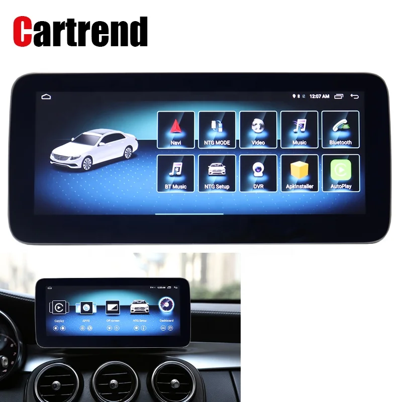 

S205 Android interface NTG5 screen round corner antiglare display C400 car navigation monitor 4G ram navi tablet support carplay