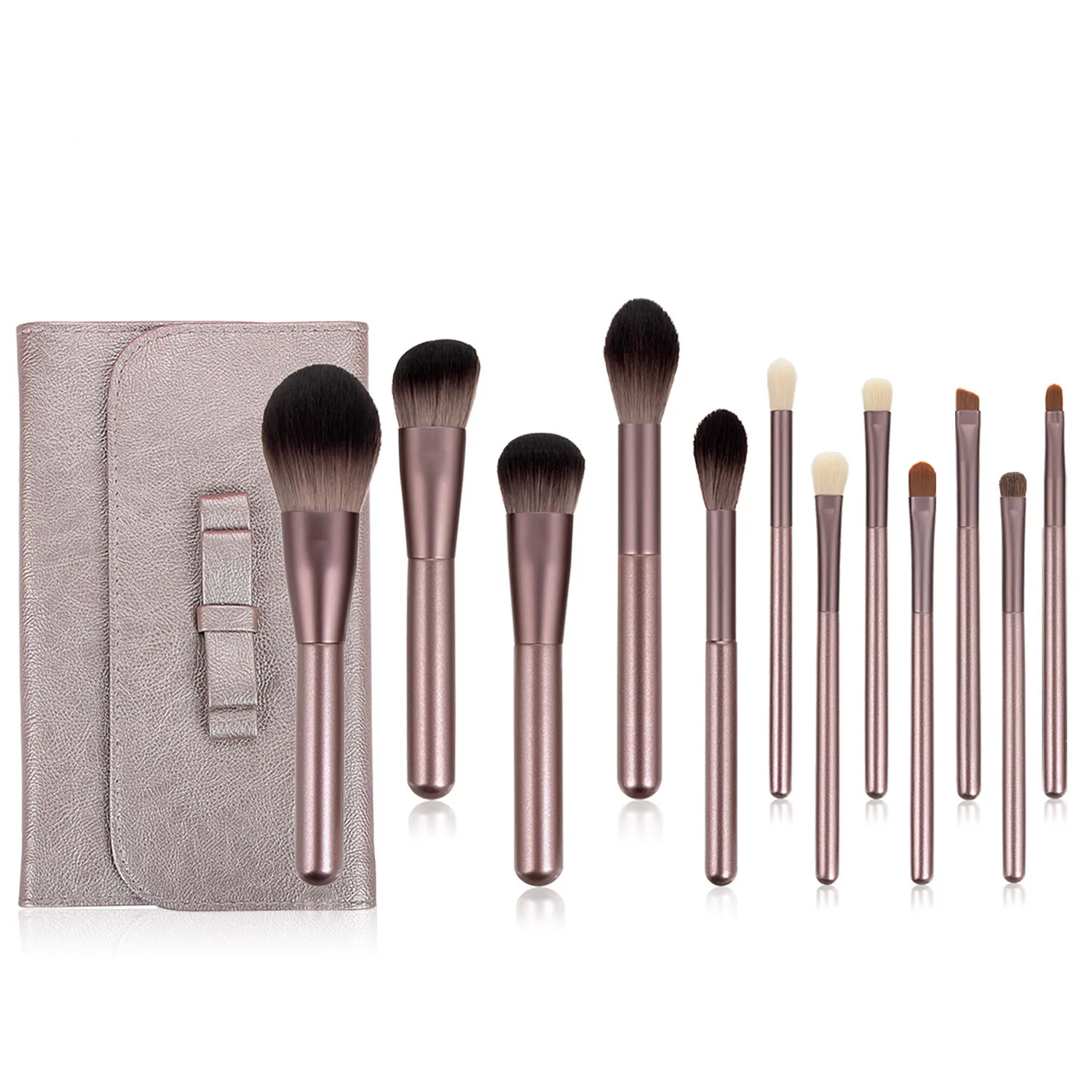 

12pcs High Quality Makeup Brush Set Blush Brush Set Eye Eyeliner Powder Foundation Make Up Brushes Set Cosmetic Tools Kit, As the picture