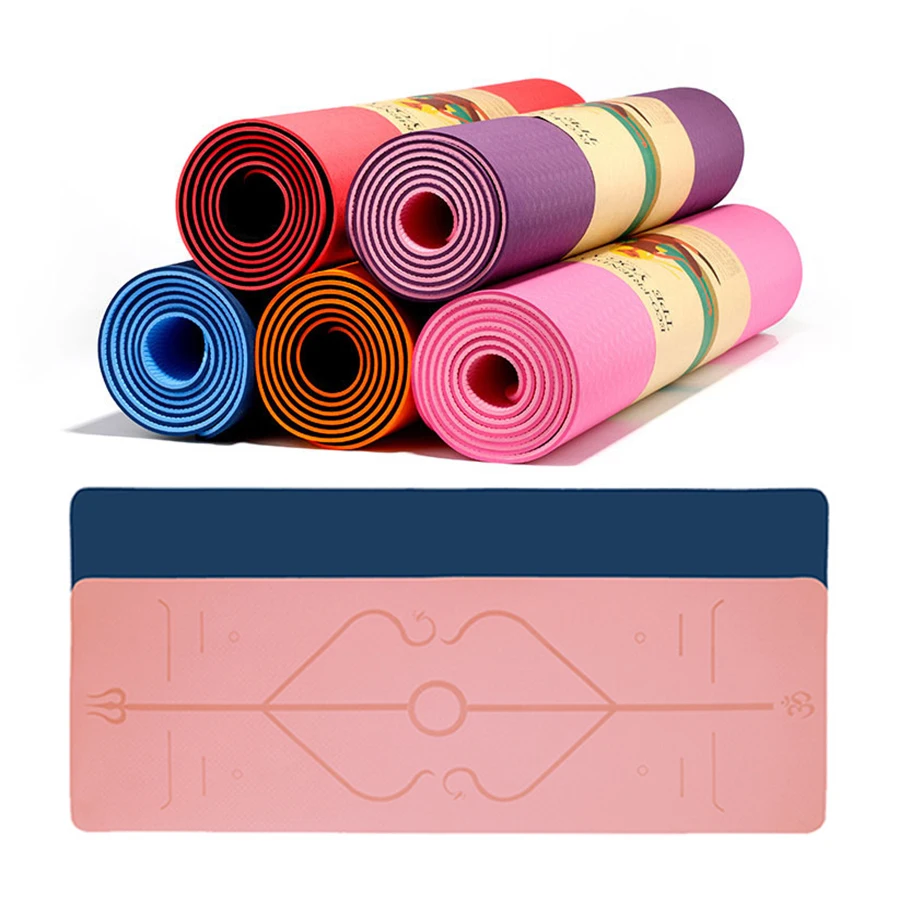 

Durable Custom Logo Print TPE Thick Fitness Foldable Travel Yoga Pilates Fitness Exercise Mat, Optional