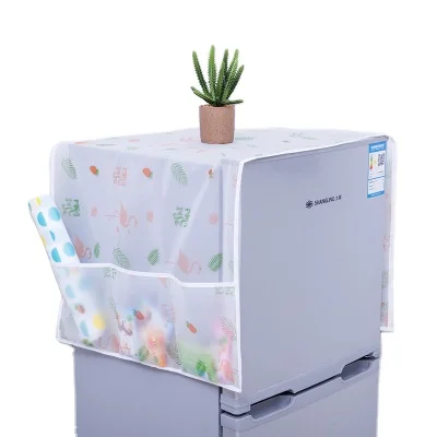 

Refrigerator Cover Cloth Dust Cover Printing Storage Bag Waterproof Hanging Bag Eva Household Appliance Cover Towel