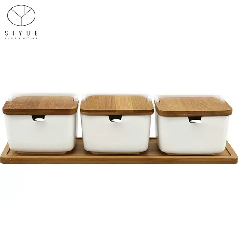 

Nordic Style 3 Oz Jars Wholesale Spice Jars Ceramic With Holder 1913