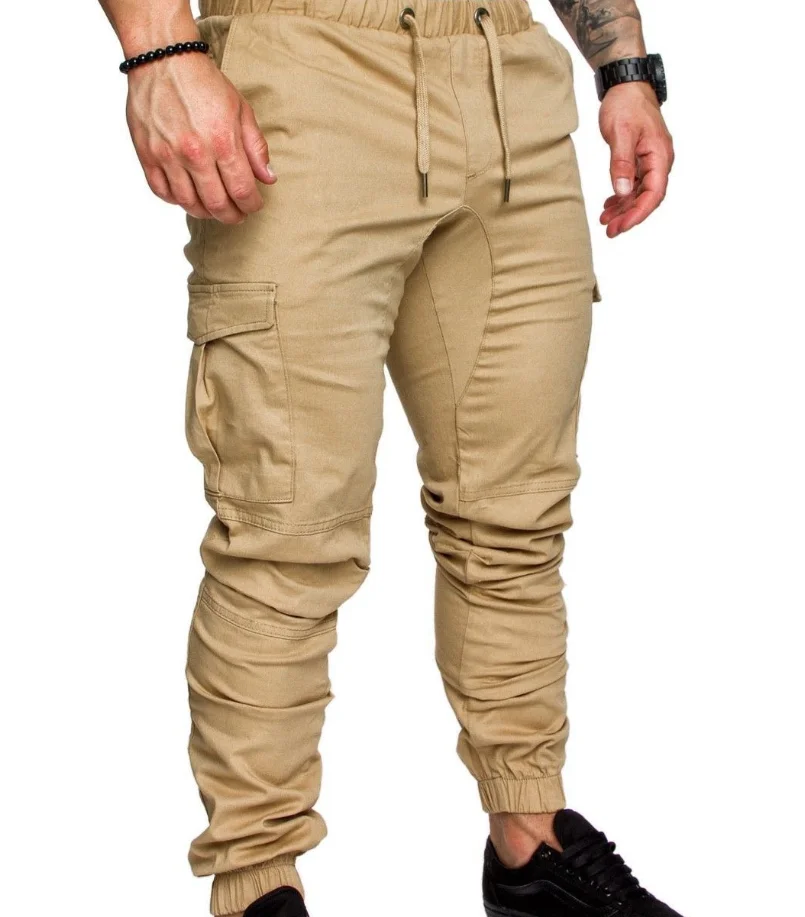 

Dropshipping Solid Color Cotton 2022 Most Popular Men's Casual Trousers Fashion Men's Slim Pants, As pictures