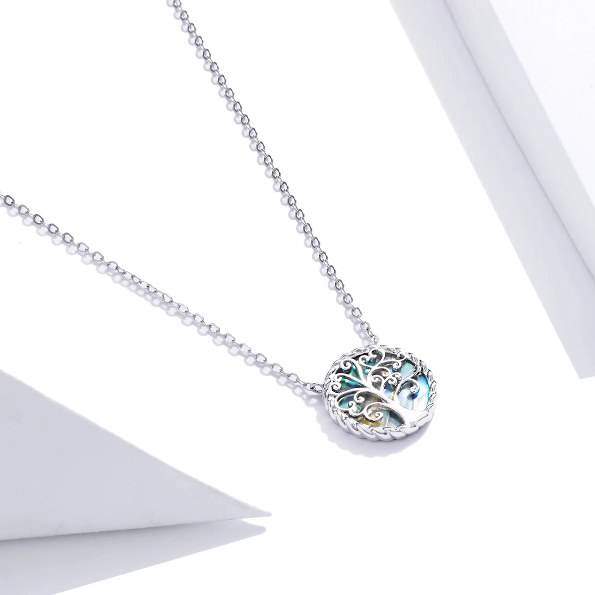 

Good Quality 925 Sterling Silver Tree Of Life Colorful Pendant Girls Necklace Jewelry Wholesale