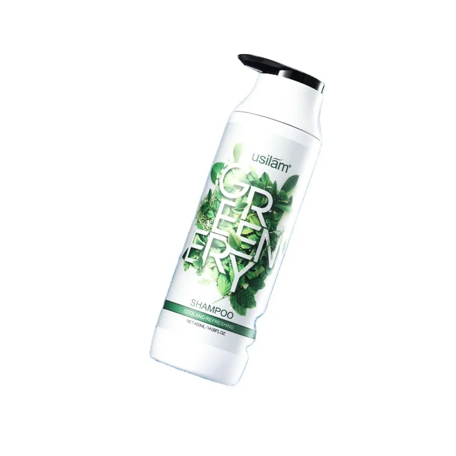 

private label oil control hair wash anti-itching green plant shampoo, White cream