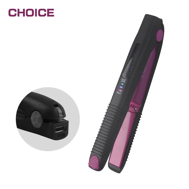 

Rechargeable Portable Cordless Hair Straightener usb mini flat iron for travel