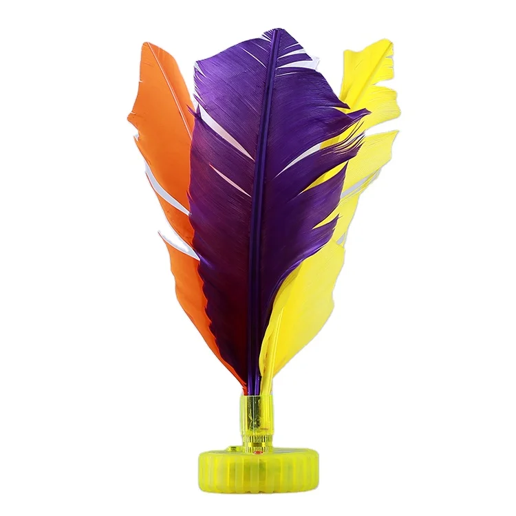 

Custom Color Logo Package Smart Rechargeable Jianzi Shuttlecock Kick Shuttlecock Goose Feather, Colorful