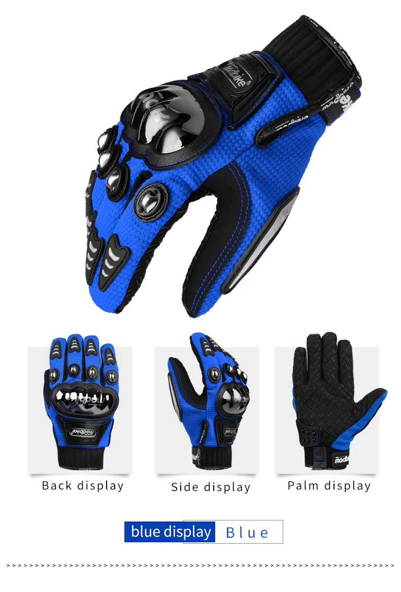 Madbike Motorcycle Gloves Men Racing Moto Motorbike Motocross Riding Gloves Motorcycle Breathable Full Finger Guantes