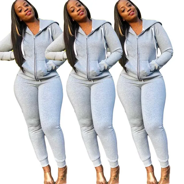 

Two Piece Clothing Hoodie 2 Piece Track Suits For Women, 13 colors