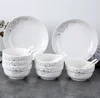 14pcs dinnerware sets storage flower six people use ceramic dinner set