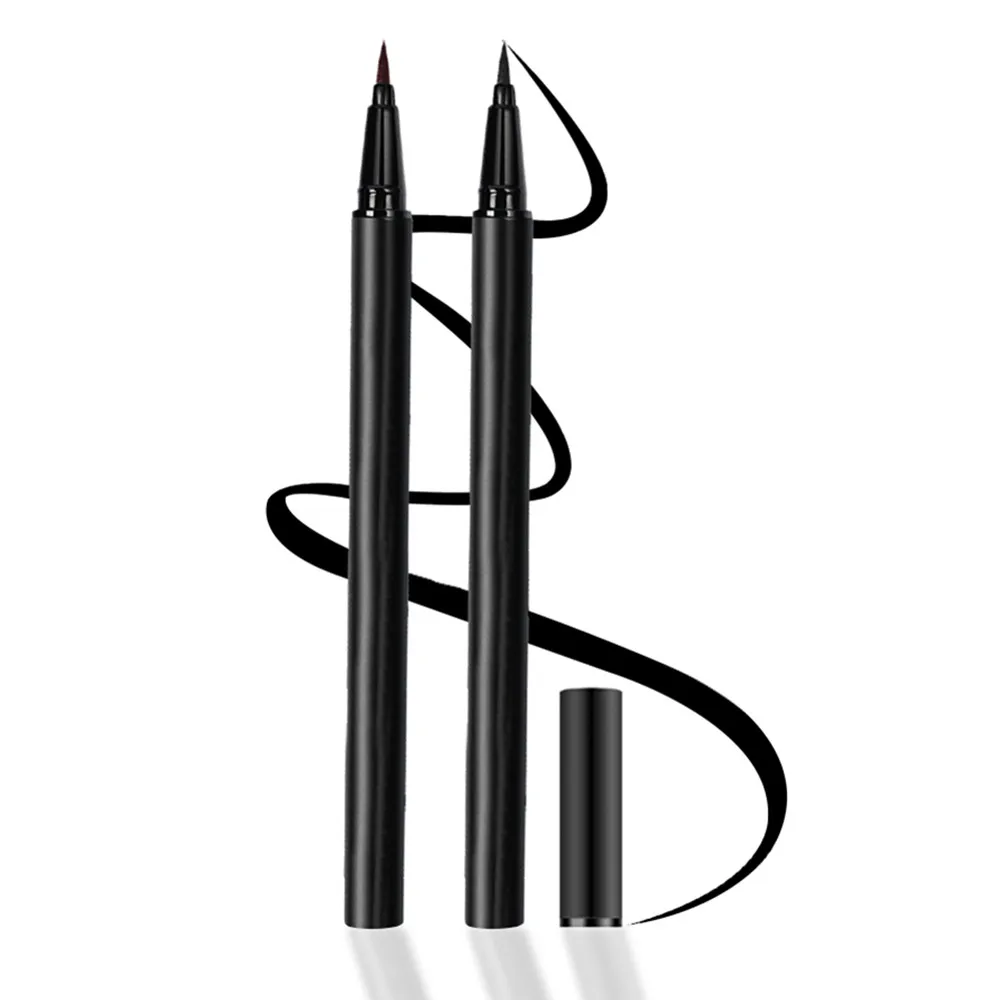 

New Eyeliner Liquid Pen Waterproof Long Lasting Quick Drying Smooth Makeup Beauty matte eyeliner stamp eye pencil, Black/brown/white