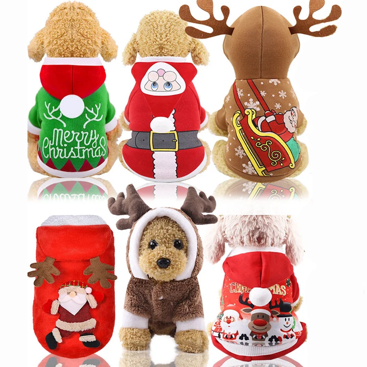 

Hot Amazon New Custom Popular Christmas wear dog products Santa Claus Dog Costume Christmas Dressing Up pet clothes christmas