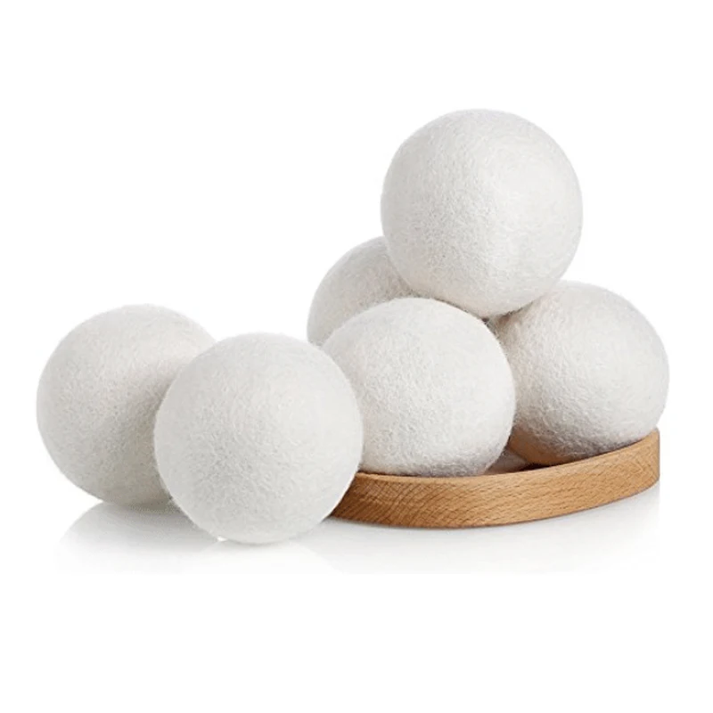 

2021 bestseller organic wool dryer balls 6 pack, White