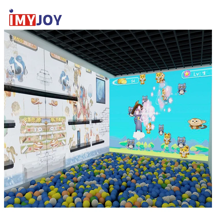 

child interactive hit throw ball digit projector games 3d video touch interactive wall projection