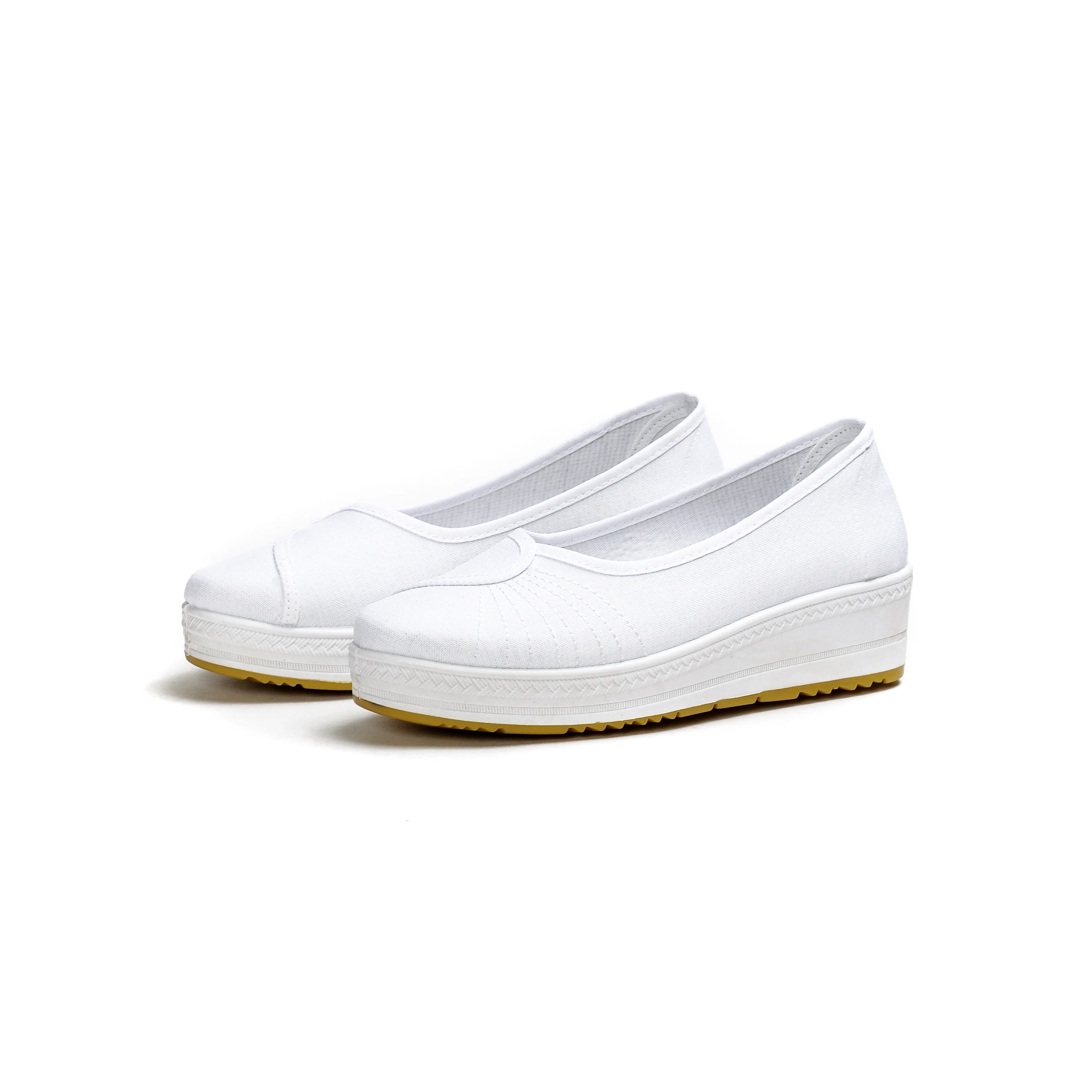 

Wholesale China cheap wedge white cloth casual canvas nurse shoes women