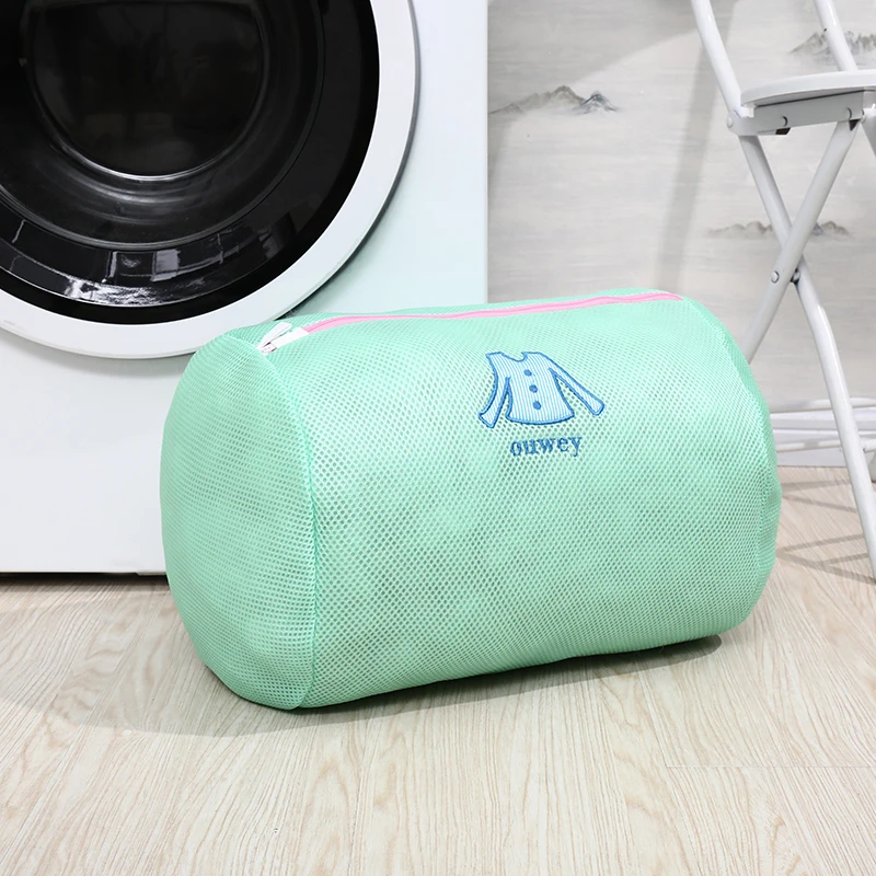 

Eco-friendly Home Big Lingerie Cloth Bra Mesh Bag Laundry Bag Embroidered Zipper Laundry Washing Bag