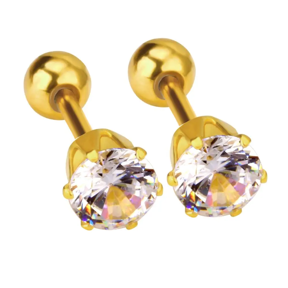 

Cheap Surgical Screw Earring Jewelry Type Gold Earring Steel Silver Earring for Sale