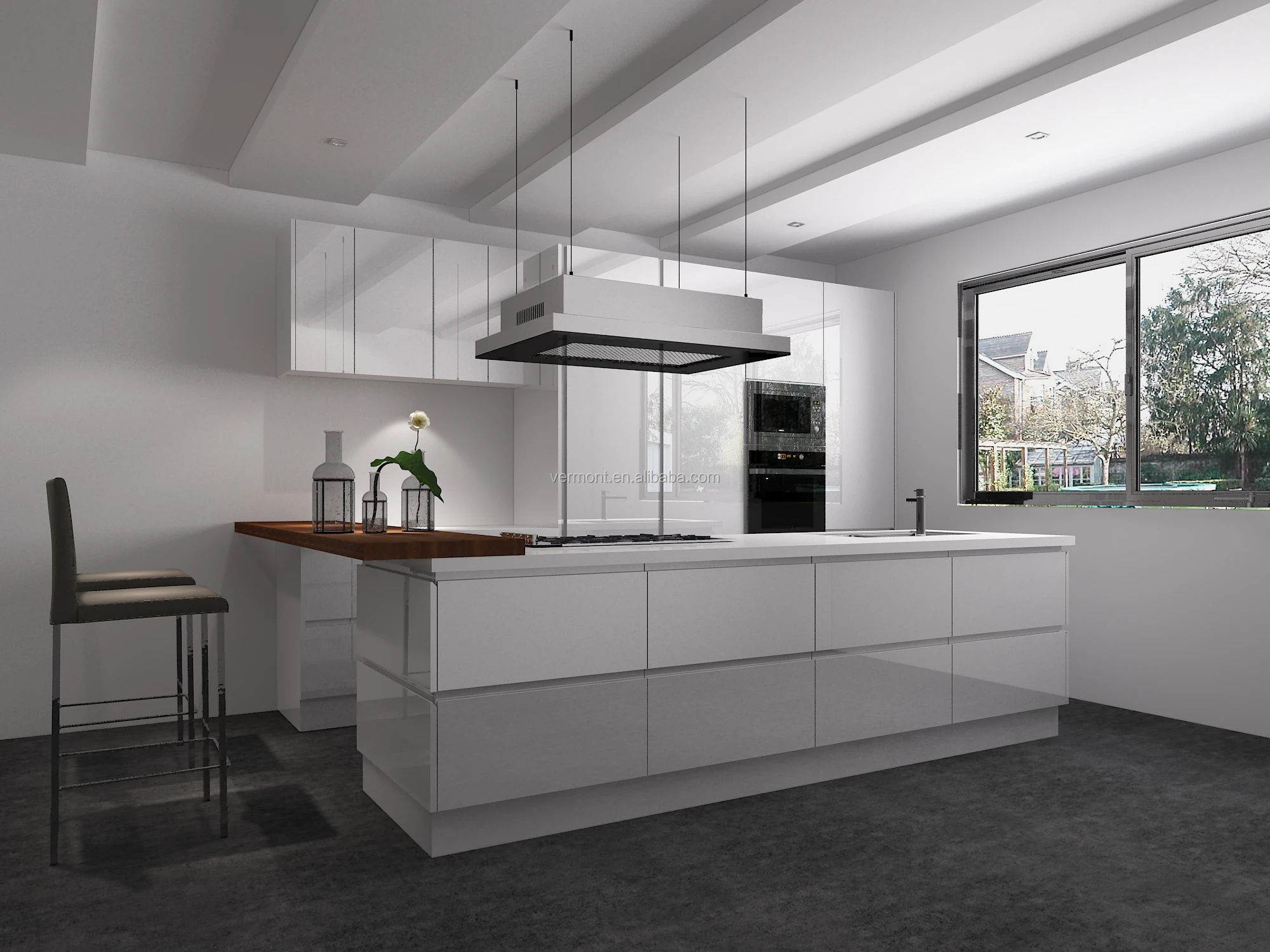 Laca Blanca De Alto Brillo,Popular,Personalizada,Mdf,Isla Australia