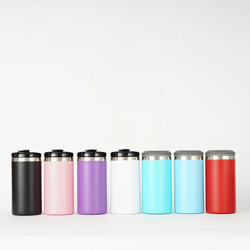 

Unique Design Beer Beverage 16oz Stainless Steel Insulated Can Cooler Double Wall Slim Can Cooler, Based pantone color number