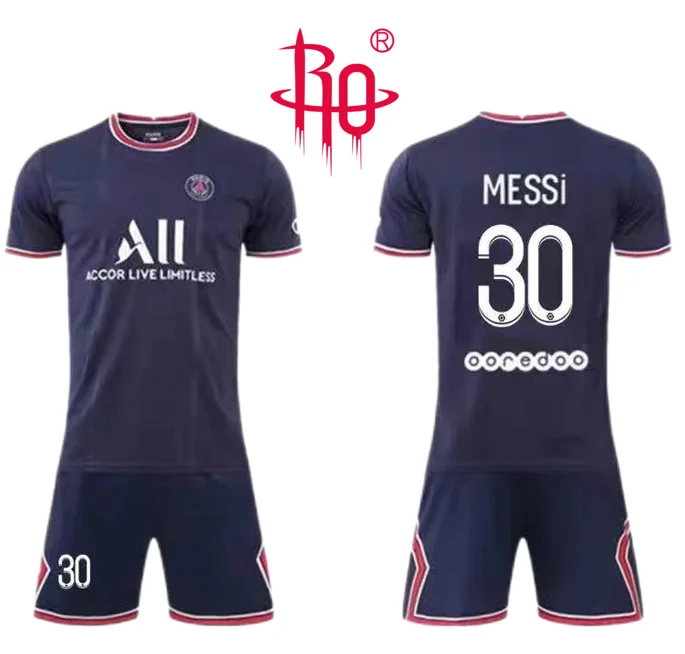 

High quality Paris Saint-Germain Lionel Andres Messi football jersey football shorts sports ware, Custom color