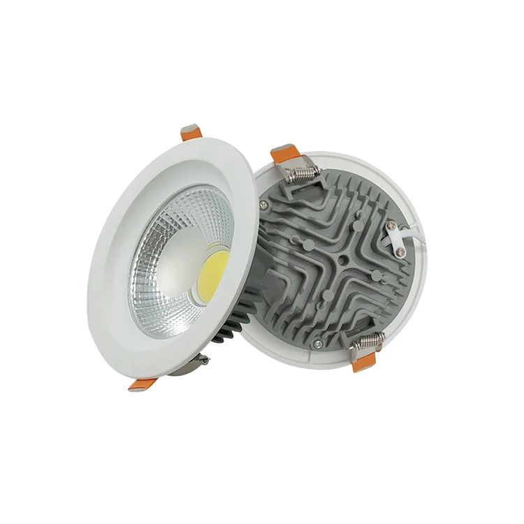 full family brightest hot sales 5w  10w 15w 20w 25w 30w aluminum round led downlight  cob recessed led downlight