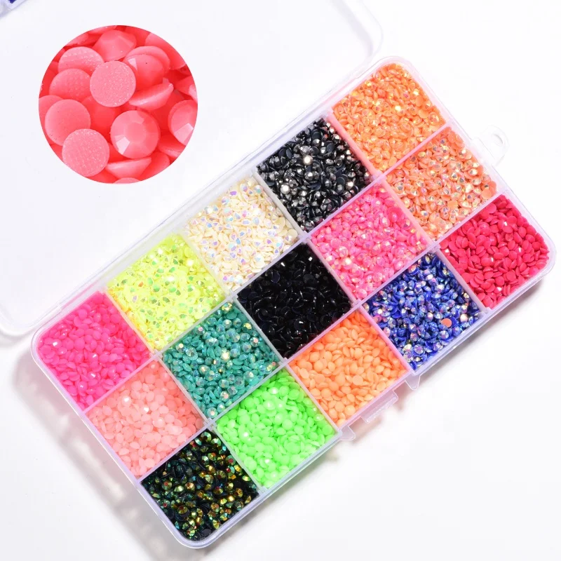 

7500pcs SS16 4mm Randomly Mixed Colors Resin Hotfix Rhinestones Flatback Resin Hot Fix Rhinestones Wedding