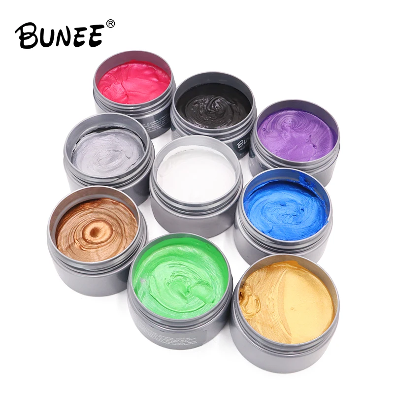 

Bunee Gold Light Color Clay Disposable Dyed Hair Colored Clay, 7colors