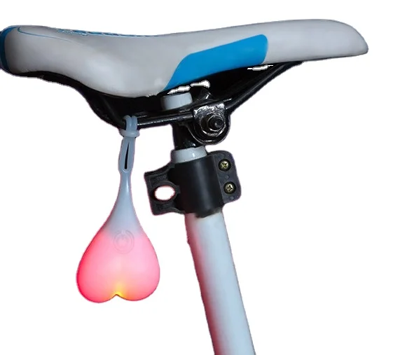

Cycling Balls Tail Silicone Light Creative Bike Waterproof Night Essential LED Red Warning Lights Bicycle Seat Back Egg Lamp, Red, blue, green, multicolor