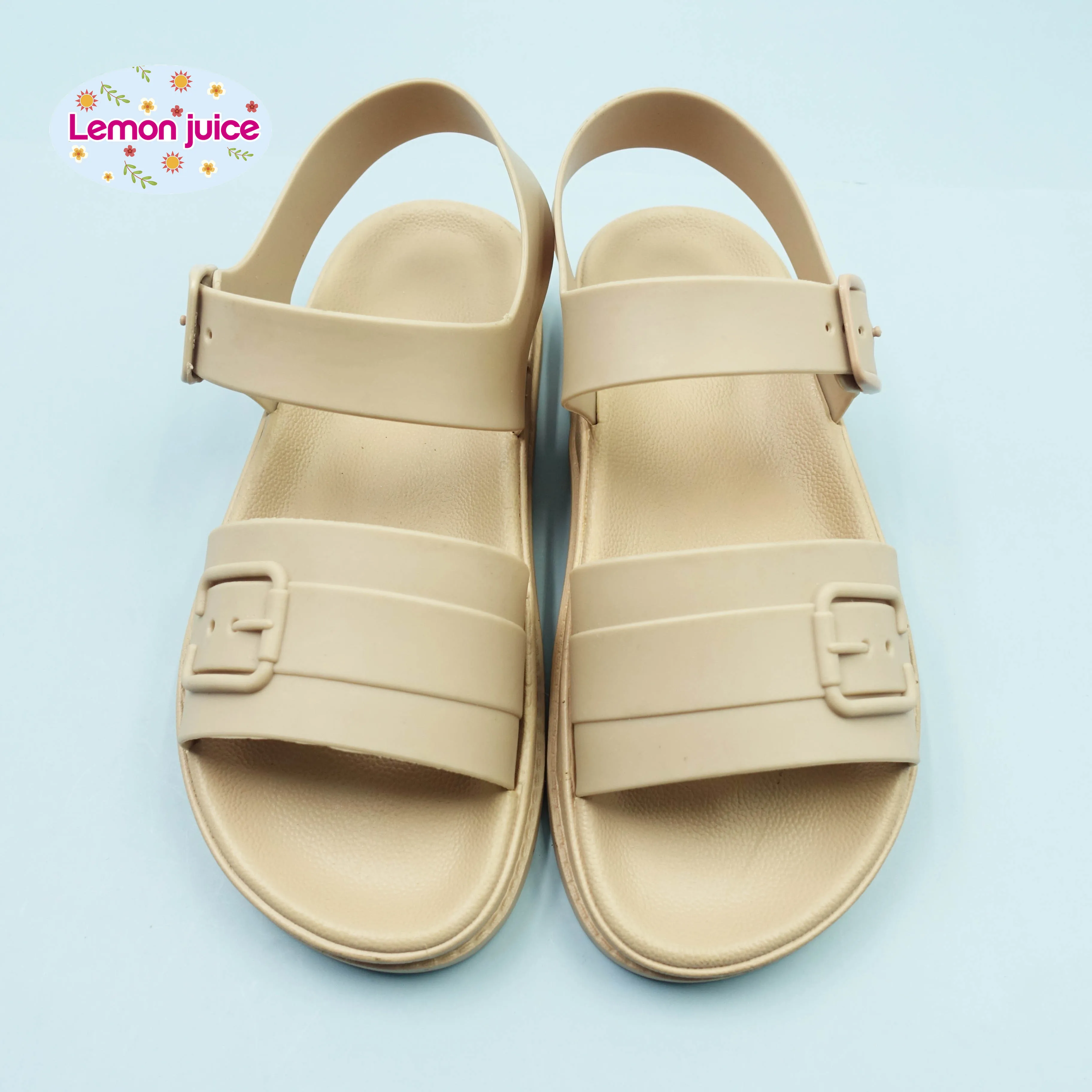 

New Design Ladies Sandals Platform Women Slides Logo Customized Summer Thick Sole PVC sandals for women