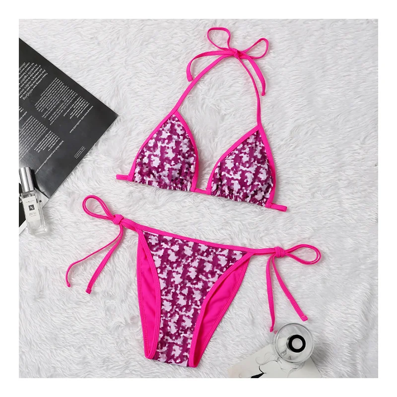 

OEM famous brands sexy women bikini traje de banoswimsuit cover up familiar swimwear designer swimsuits d*or swimsuit ioreing, Solid