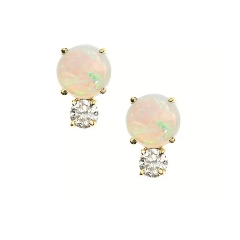 

Wholesale diamond stud fashion designer Opal earrings women jewelry