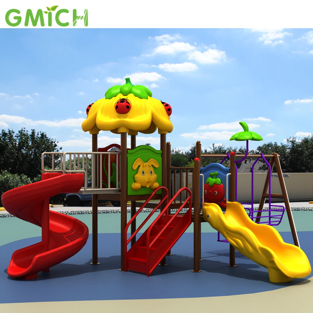 

Multi-function China colourful kids outdoor playground slide amusement attraction with swing park games playhouse equipment, Customized color option