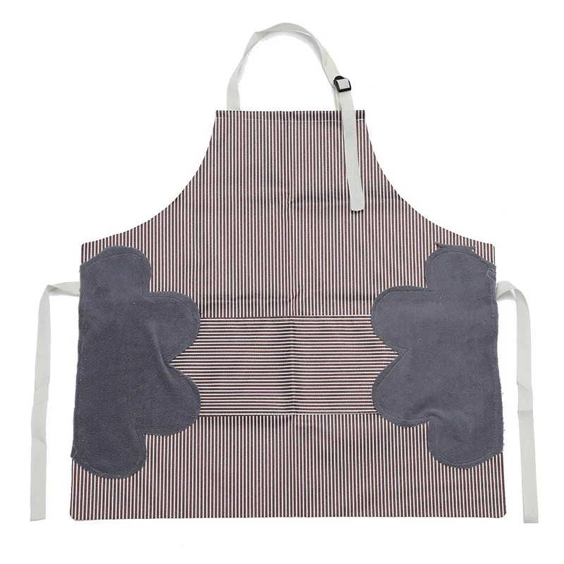 

Apron household waterproof thickened hand wiped cooking kitchen apron