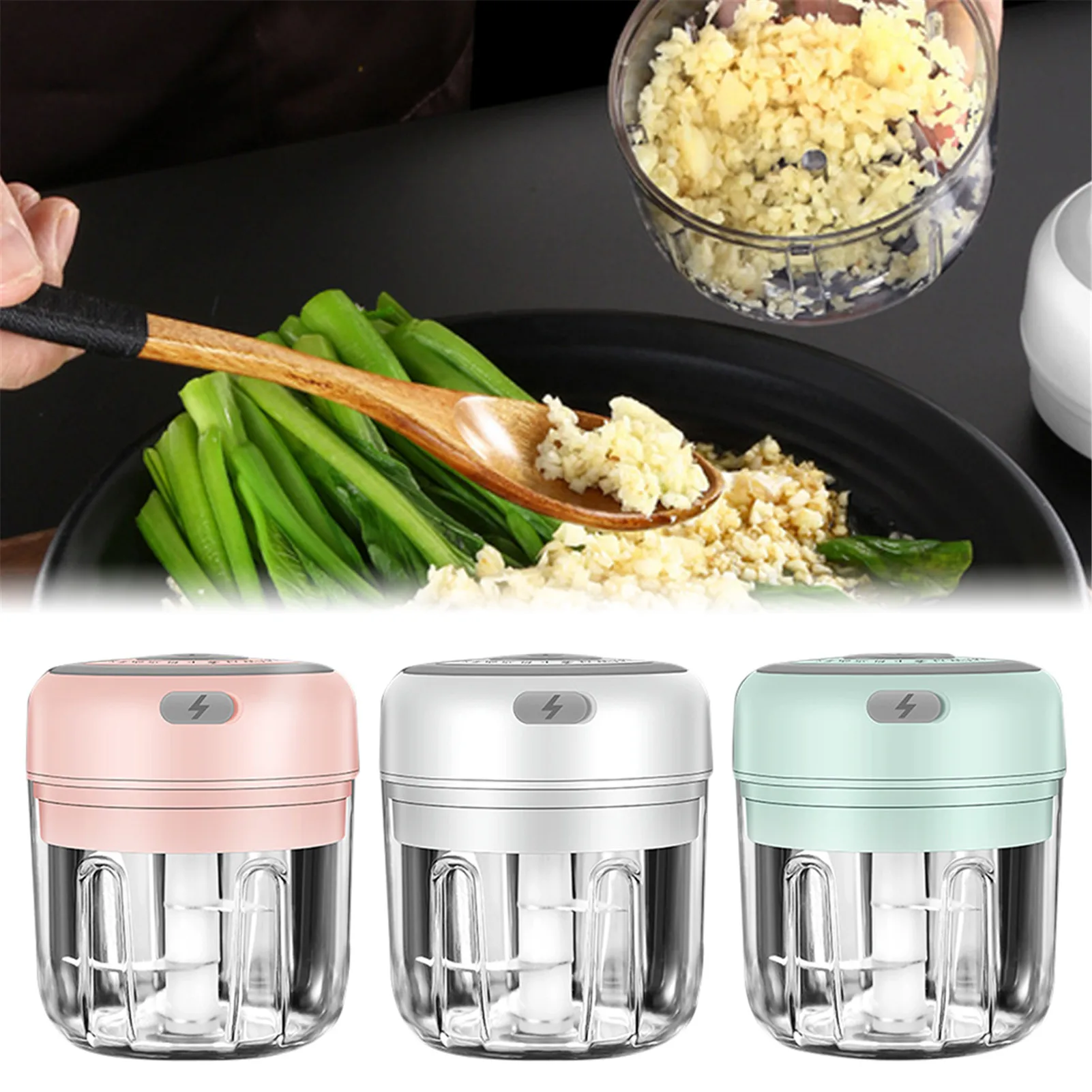 

Electric Garlic Masher Sturdy Durable Mini Crusher Chopper