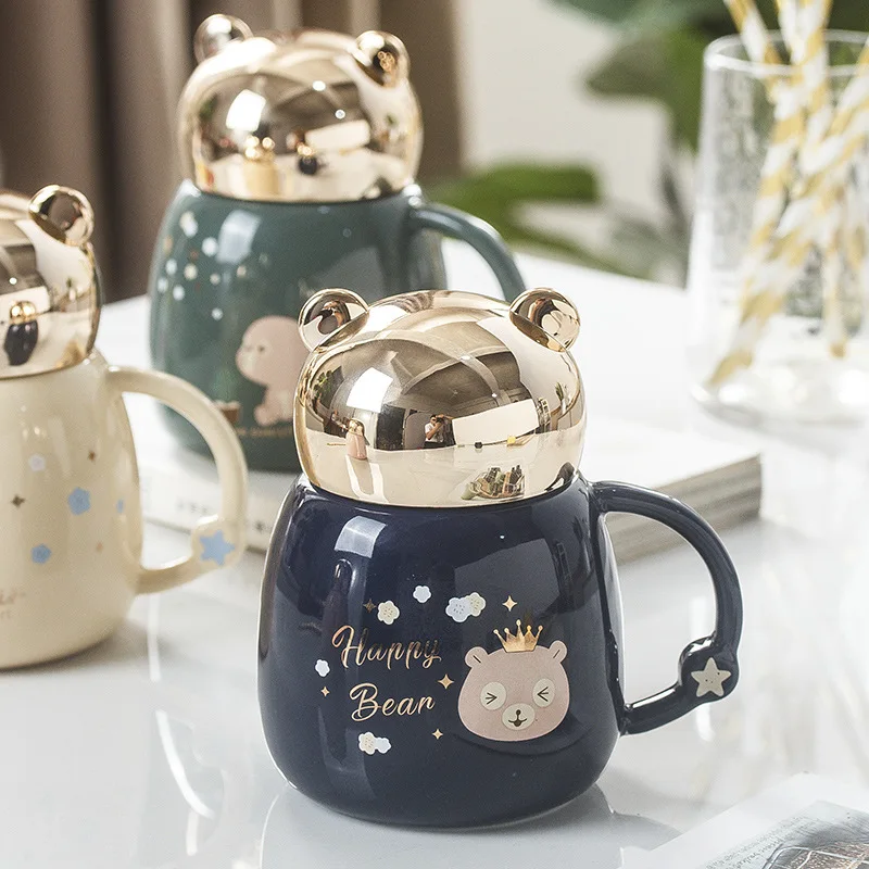 

shoutao Custom Cute Belly Cup Creative Vacuum Cup Ceramic Coffee Mug with Lid