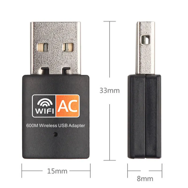 

600mbps 2.4Ghz 5Ghz 8811cu Chipset 11ac Dual Band Usb Wifi Dongle Usb Adapter For Pc/desktop/laptop,Windows10/8/7/xp