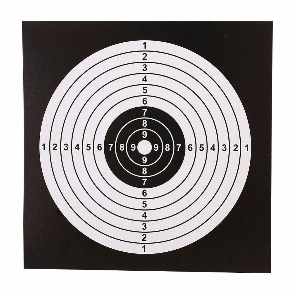 

Hunting rifle black white paper cardboard shooting target