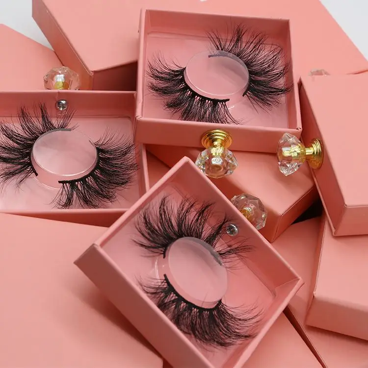 

Free Samples Custom 3d 5d 25mm Mink False Eyelash Natural Luxury Eyelashes Package Box Manufacturer, Natural black or colorful