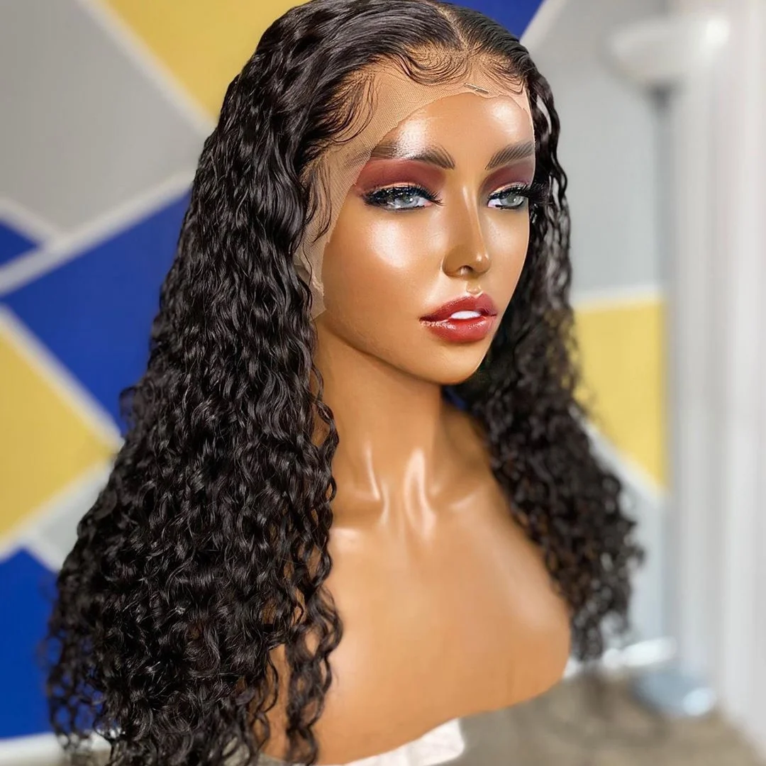 

curly wig full lace and lace fornt natural hair wig with brazilian hair