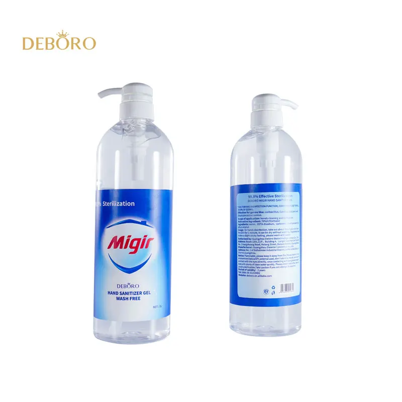 

Migir Hand Deep Wash 75%Alcohol Sterilizetion Bacteriostatic Moisturizing Hand Sanitizer Gel 1L for adults, Transparent liquid