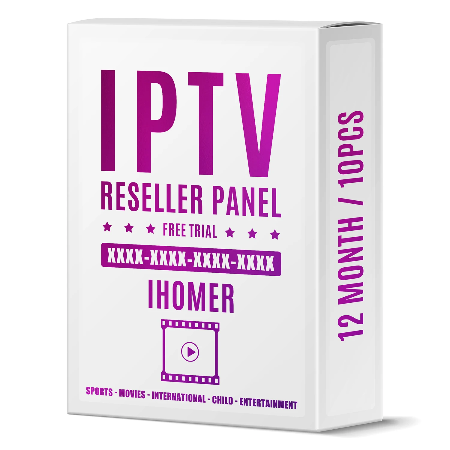 

10pcs 12 months 2021 World IPTV code free trial Android tvbox Set Top Box ihomer reseller panel firestick m3u iptv subscription