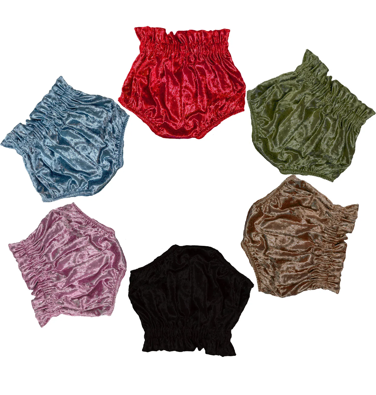 

NEW Solid Color Baby Girl Bottoms Velvet Elastic Waist Folded Toddler Bummies, Picture shows