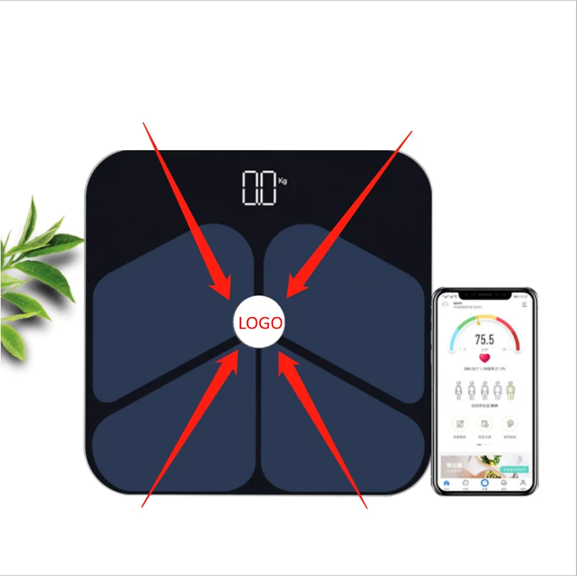 

New technology 180KG ITO coating Bodyweight Scale Electronic Digital Body Fat Analyzer Scale, Black