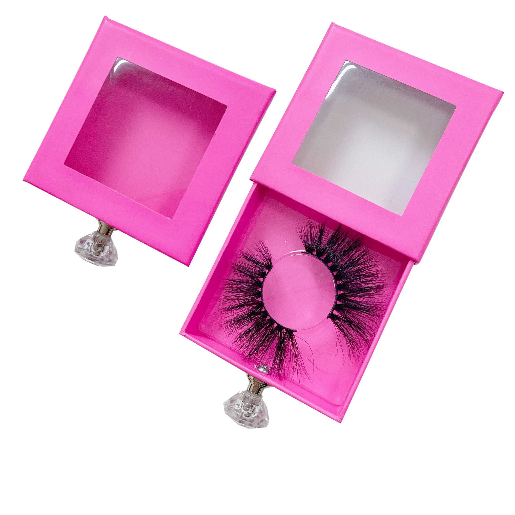 

private label 3d mink 25mm false strip eyelashes, Black color