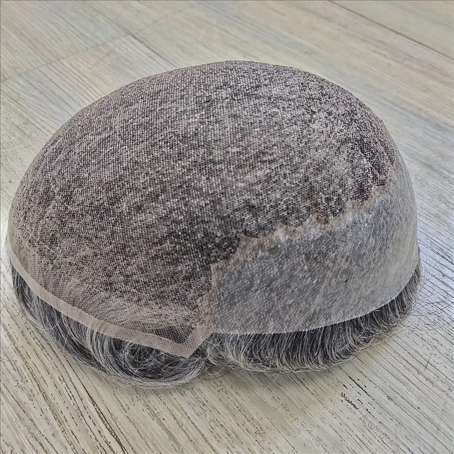 

Qingdao High Quality 1B80 8x10 Gray Hair Q6 Men Toupee, Grey hair color