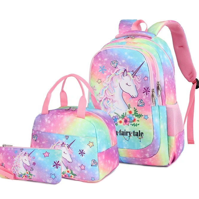 

Wholesale Custom Pink Shoulder School Bags for Girl Kids Bookbags Backpack Set, Purper