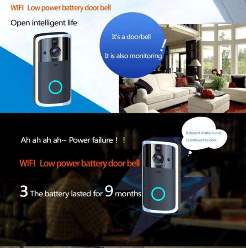 New Product Ideas 2020 Wifi Ring Doorbell Compatible With Memory Card